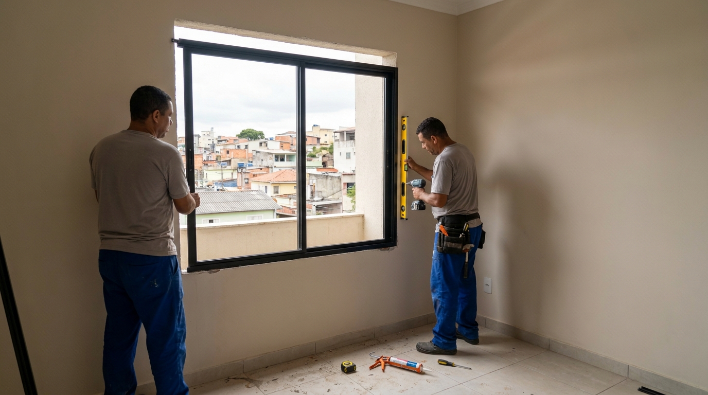 Esquadrias de alumínio finalizadas em Maceió-AL